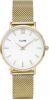 Cluse Horloges Minuit Mesh Gold Plated White Goudkleurig online kopen