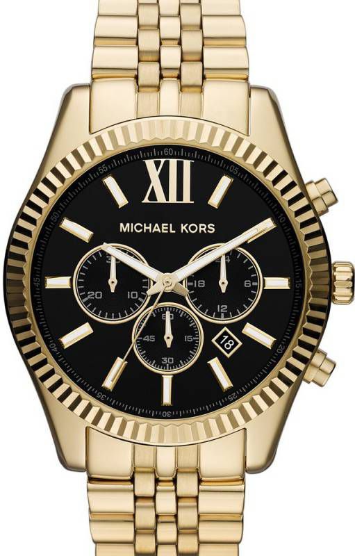Michael Kors MK8286 Lexington Armbandhorloge in goud Zwart online kopen