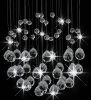 VidaXL Plafondlamp met kristallen kralen rond 3xG9 zilverkleurig online kopen