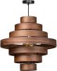 ETH Stoere hanglamp Walnut 7 rings houtbruin 05 HL4453 77 online kopen